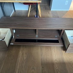 幅150cmテレビボード／ブラウン／収納豊富・使用感あり（廿日市市ADOA付近）の画像