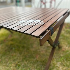 アウトドア用ロールテーブル90cmウォールナットの画像