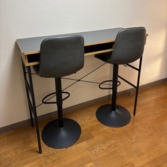 破格　カウンターデスク　チェアセット　ダイニング　バーチェア　ハ...
