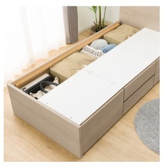 ニトリ　収納付きベッド（シングル）の画像