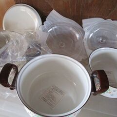 ほうろう鍋3個まとめて！の画像