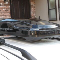 inno ルーフボックス BR220BK 黒 中古 左開き ルーフBOX 小型車、軽自動車用　エアロバー/角バー両対応　S660にもの画像