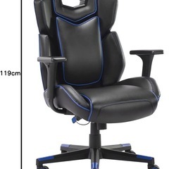【美品】ゲーミングチェア  ハイバック (黒/PUレザー)の画像
