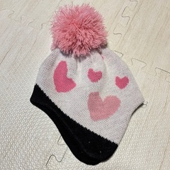 2歳位まで　女の子　帽子＆雪よけカバーの画像