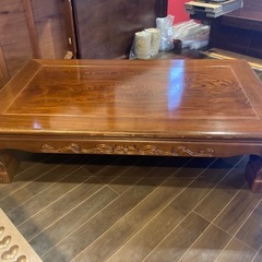 【重厚・和風ローテーブル】4人掛け座卓 引き取り限定 3,000円の画像