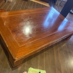【重厚・和風ローテーブル】4人掛け座卓 引き取り限定 3,000円の画像