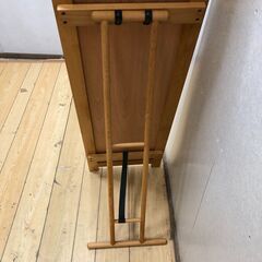 木製 全身姿見 折りたたみ式 スタンドミラー ナチュラルカラー 全身ミラー 姿見鏡 ドレッサー 玄関 寝室用　250809-9の画像