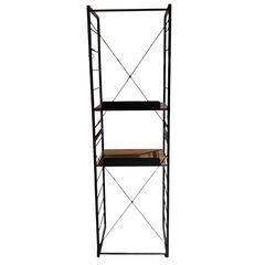  キッチンラック ニトリ シンプル 棚 スチール 木製天板 ブラウン 多目的 2段 ★S3513Aの画像