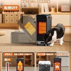 温風ヒーター　黒　新品の画像