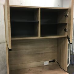 ★リユースのサカイ横浜南店★YM1692 アイリスオーヤマ 食器棚 ライトブラウン W80×D41×H176 クリーニング済みの画像
