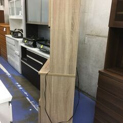 ★リユースのサカイ横浜南店★YM1692 アイリスオーヤマ 食器棚 ライトブラウン W80×D41×H176 クリーニング済みの画像