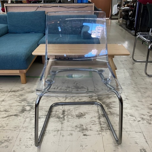 中古品　IKEA イケア　トービアス　ダイニングチェア　透明チェア　1脚　公田店