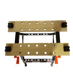 万能作業台 ワークベンチ 折りたたみ 作業台 スチール ワークベンチ バイス 固定 可動式テーブル★S3514Aの画像