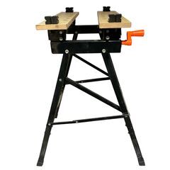 万能作業台 ワークベンチ 折りたたみ 作業台 スチール ワークベンチ バイス 固定 可動式テーブル★S3514Aの画像