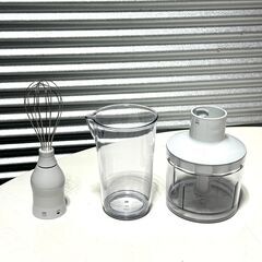 店頭引き渡し 中古 プリモポポ チョッパー付 ハンディブレンダー PP-113R 動作確認済みの画像