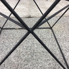 【ガラス天板のサイドテーブル】花台 サイドテーブル コンソールテーブル 飾り台 ナイトテーブル　アイアンフレーム　ガラス天板 の画像