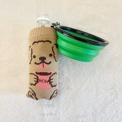 新品未使用　ペットスリング　お散歩セット　3点　折り畳み水飲み皿の画像