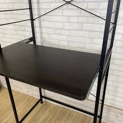 レンジラック　スライド棚付き　ブラックの画像