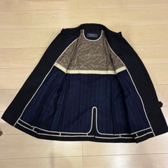 PASHU パシュ　ブラック ライナー付きステンカラーコート　M 細川伸の画像