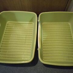 【2個セット】猫用　ニャンともシステムトイレ　グリーンの画像