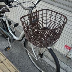 [YAMAHA]PAS Natura.M(ナチュラM)26吋 電動アシスト自転車 6.2Ahバッテリー+充電器(シルバー)の画像