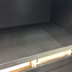 【おしゃれなデザイン】キッチンボード ダイニングボード レンジボード レンジ台 食器棚   幅120cm：ブラウン/ブラックの画像