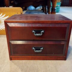 昭和レトロ 小引き出し 小物入れ 2段 小物収納　/MJ-1319 2F の画像