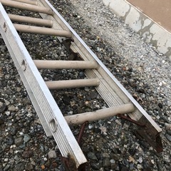 スライド式アルミハシゴ ハシゴ 3.5m×2 7m スライドハシゴの画像