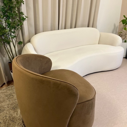 モダンパインパイルソファー（デザイナーズ家具）