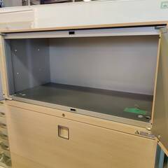 12/15来店商談中【愛品倶楽部柏店】okamura オカムラ 3段ラテラルキャビネット&上置き両開き収納 Rectlineの画像