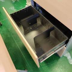 12/15来店商談中【愛品倶楽部柏店】okamura オカムラ 3段ラテラルキャビネット&上置き両開き収納 Rectlineの画像