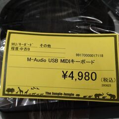 【ジャングル守口】M-Audio USB MIDIキーボードの画像