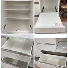 ジモティー限定価格！S126 ⭐ NITORI ニトリ キッチンカウンター アルミナ2 幅140.5cm USED 綺麗の画像