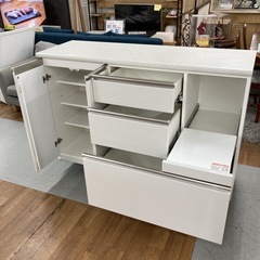 ジモティー限定価格！S126 ⭐ NITORI ニトリ キッチンカウンター アルミナ2 幅140.5cm USED 綺麗の画像