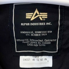 ALPHA アルファ フィールド モッズパーカー コート L ブラック 20077-001 メンズの画像