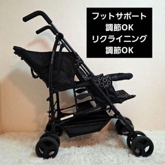 日本育児 2人乗り ベビーカー キンダーワゴン DUOシティHOPの画像