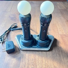 PlayStation VR（箱付き）＋ Farpoint コントローラーセット＋ PS Move ×2 ＋ 充電スタンド の画像