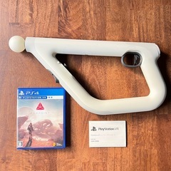 PlayStation VR（箱付き）＋ Farpoint コントローラーセット＋ PS Move ×2 ＋ 充電スタンド の画像