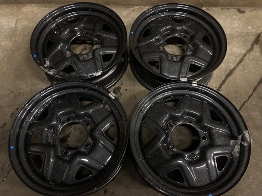 スズキ純正 JB64ジムニースチールホイール 4本 純正戻し てっちん黒