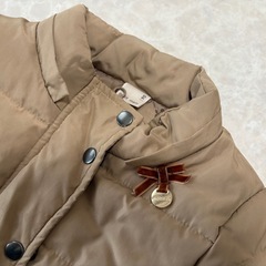 プティマイン　ベージュダウンジャケット　90サイズの画像