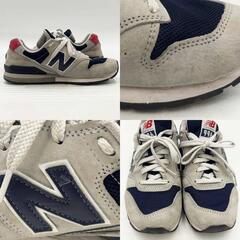 ニューバランス 996 スニーカー 24.5cm グレー ネイビー レッド CM996SHD レディース NEW BALANCEの画像
