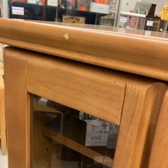 12/25まで店頭商品一部を除き半額クリスマスSALE!!開催中 　K2512-063 ガラスキャビネット ジェロ90 3枚扉 キズ汚れ有りの画像