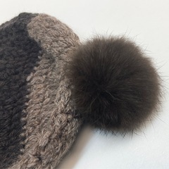 手作り　ニット帽　子供用の画像