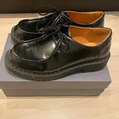 ✨【男女兼用・ほぼ新品】厚底ブラック レースアップシューズ 26.5cm
✨ の画像