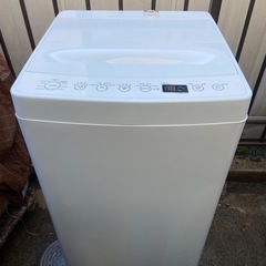 【23区近隣配送設置無料 】 H696 極美品 amadana 2018年製 全自動洗濯機 5.5kg  の画像