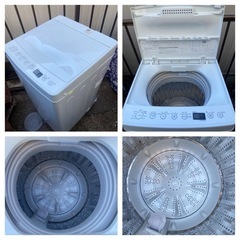 【23区近隣配送設置無料 】 H696 極美品 amadana 2018年製 全自動洗濯機 5.5kg  の画像