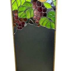 ステンドグラス ミラー　鏡　ぶどうデザイン 葡萄文様の画像