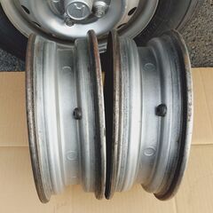 🔴山口市、12インチ鉄ホイール2本¥4400🔴ホンダ純正4穴100mm🔴他社他車にもの画像