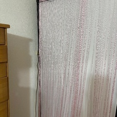 ストリングスカーテン　ひものれん　クリスタルピンク　8セットの画像