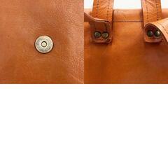 Stitch ステッチ 本革 レザー リュック バッグ キャメルの画像